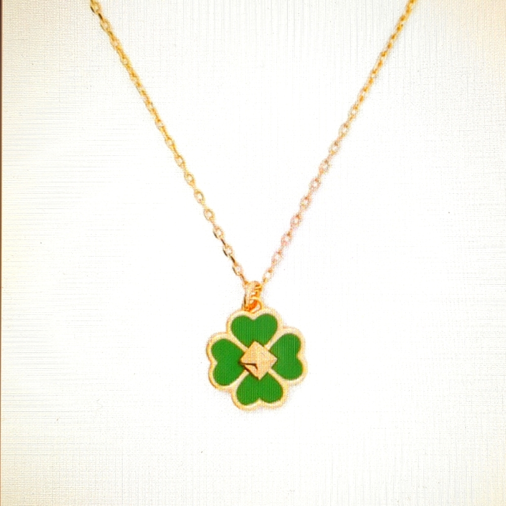 NWT KATE SPADE Spades & Studs Enamel Mini Pendant Necklace
